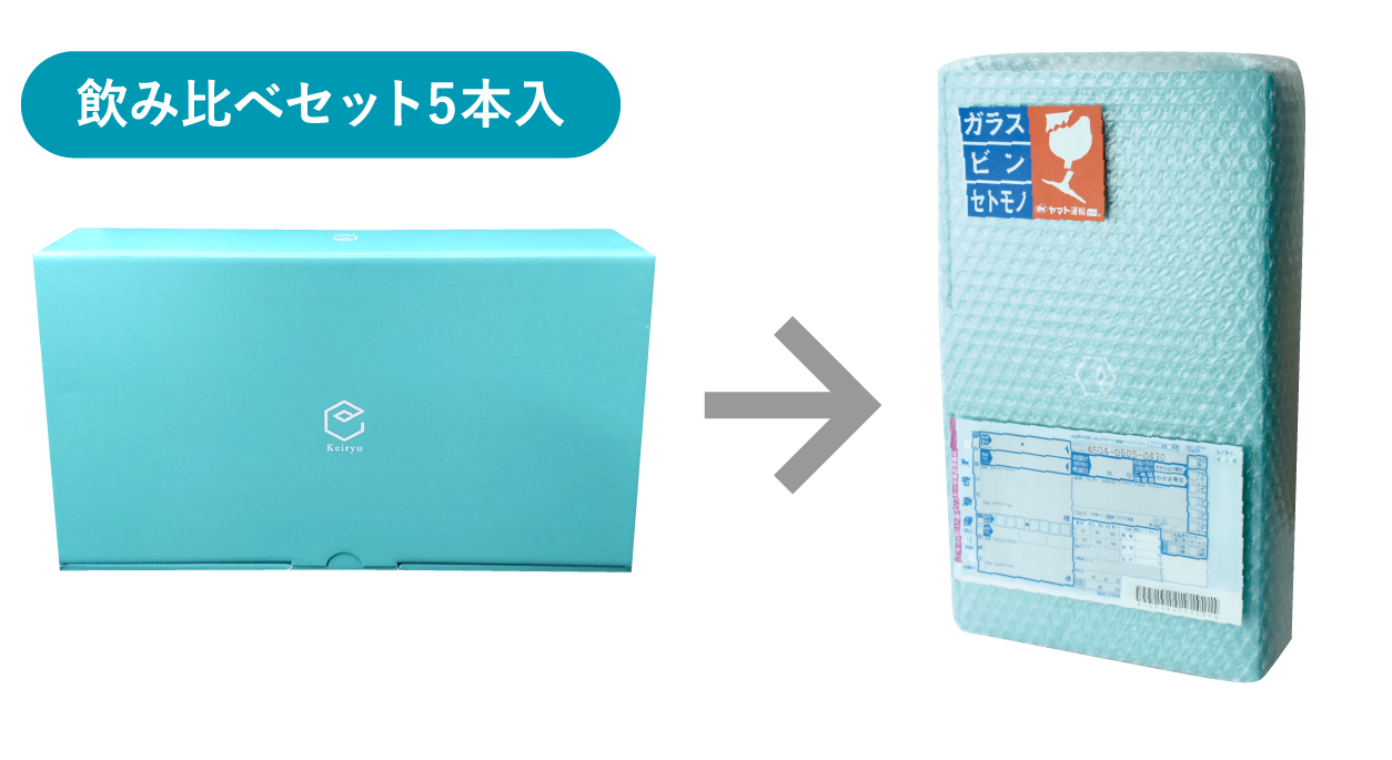 飲み比べセットのギフト箱