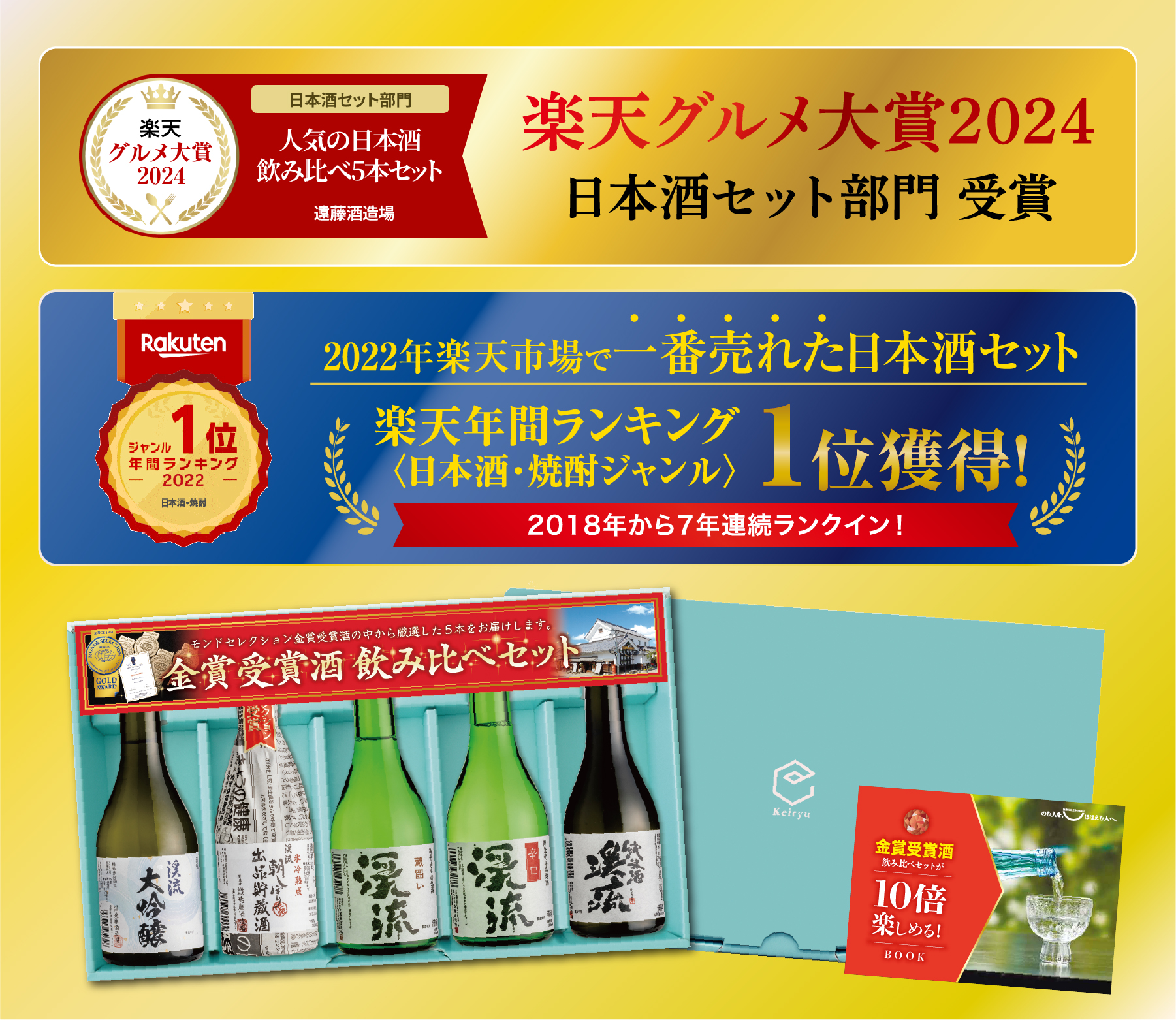2022年楽天市場で一番売れた日本酒セット 楽天年間ランキング１位獲得