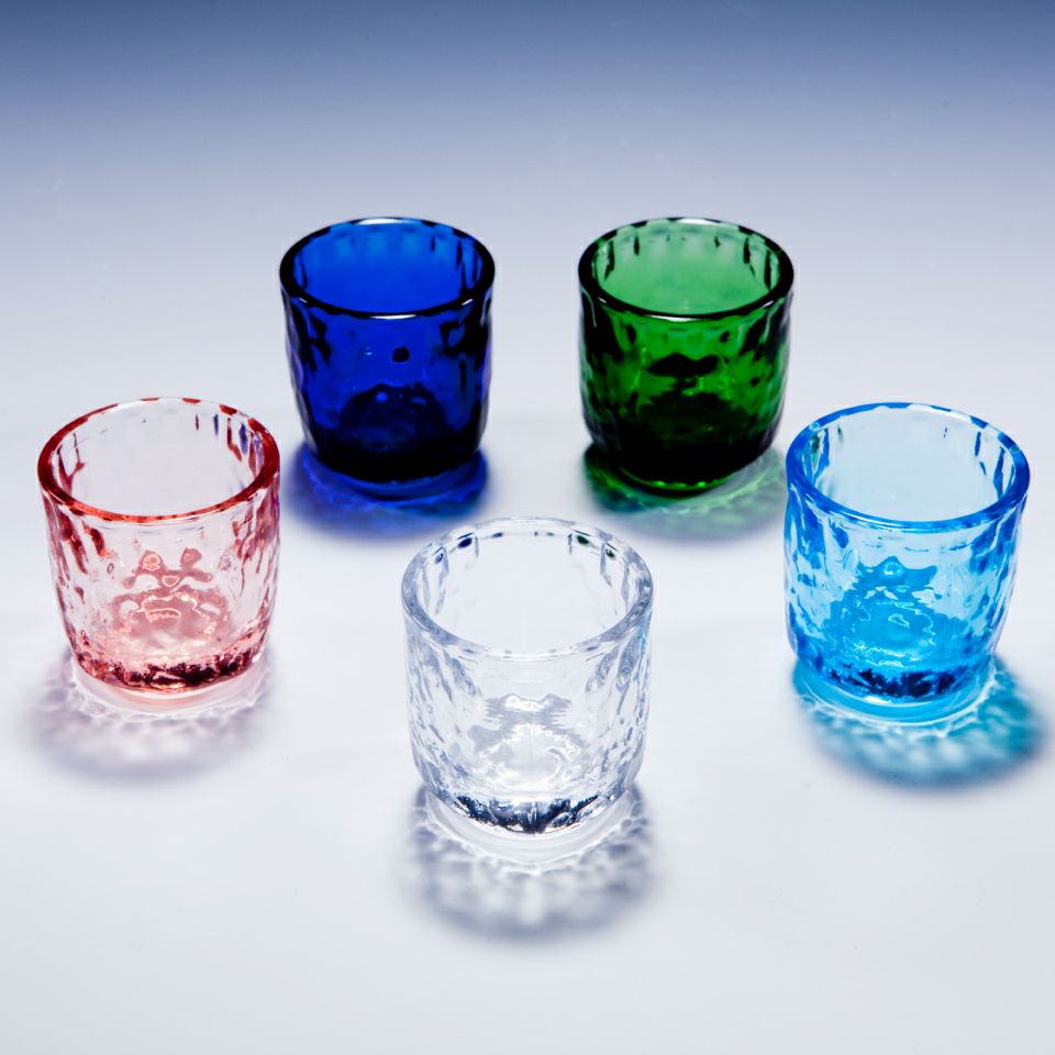 色ガラス猪口 | 遠藤酒造場